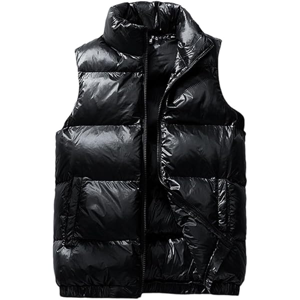 Amazon.com: SWJGLITTR Men's Windproof Winter Vest Metallic